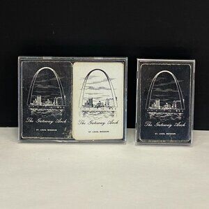 Vintage Gemaco Playing Cards 3 Decks The Gateway Arch St Louis MO